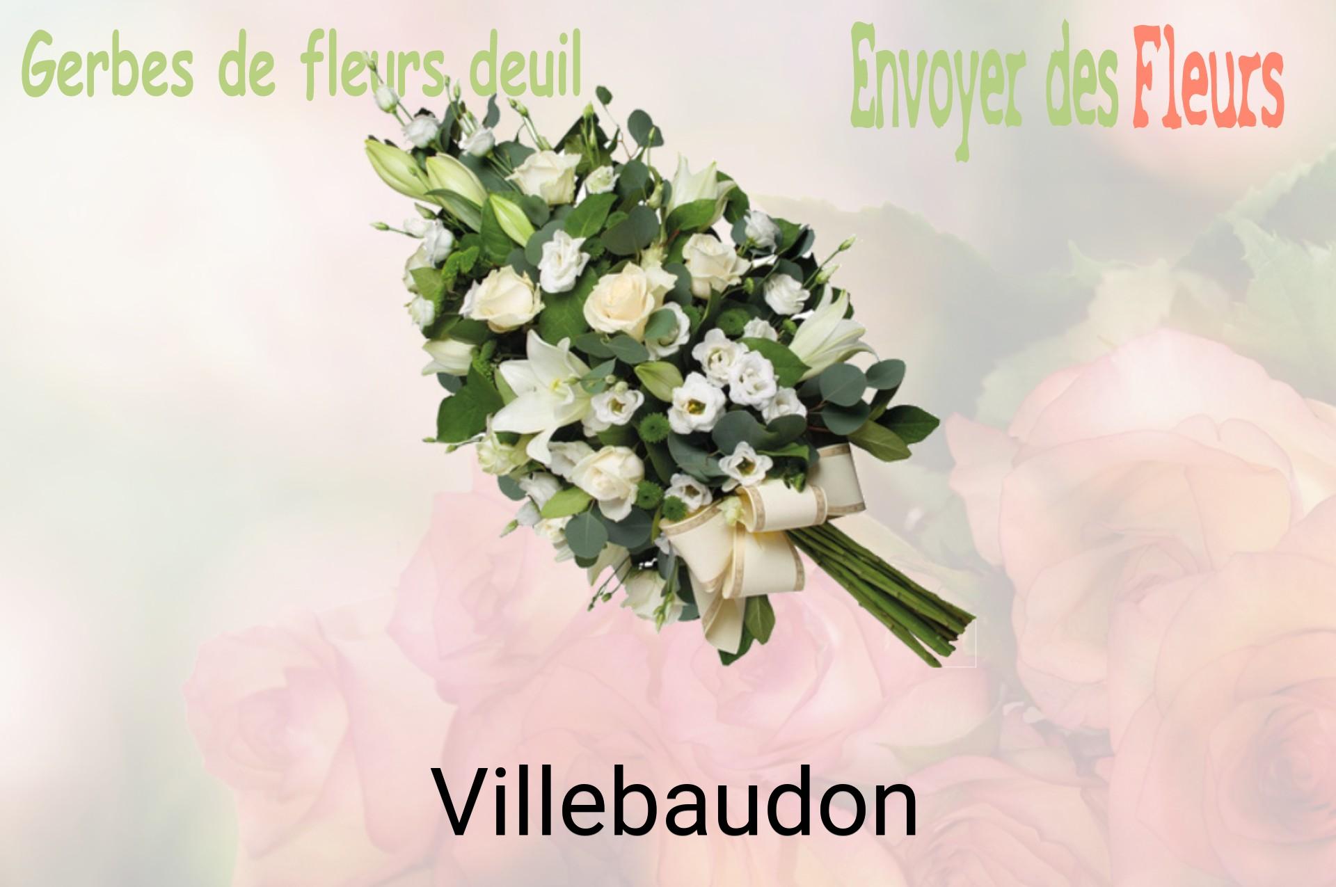 Gerbe de fleurs de deuil livrée à Villebaudon